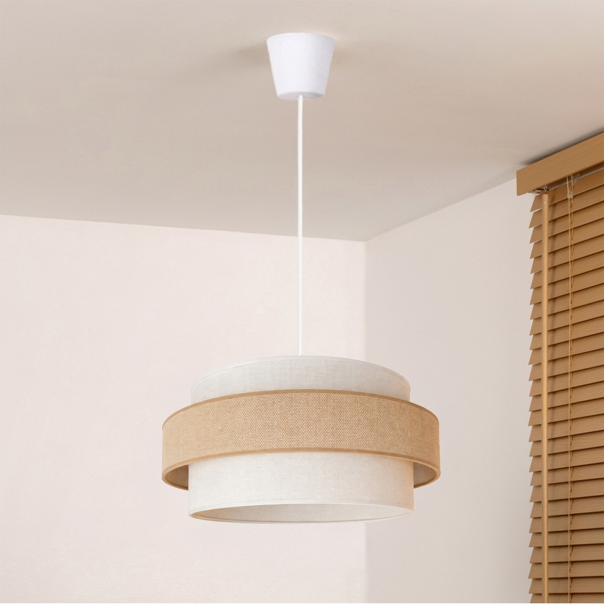 Brilagi - SPACE kábeles függőlámpa 1xE27/60W/230V Ø 40 cm bézs/krém