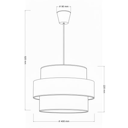 Brilagi - SPACE kábeles függőlámpa 1xE27/60W/230V Ø 40 cm bézs/krém