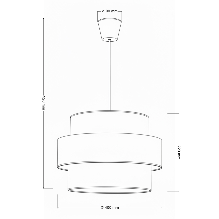 Brilagi - SPACE kábeles függőlámpa 1xE27/60W/230V Ø 40 cm bézs/krém