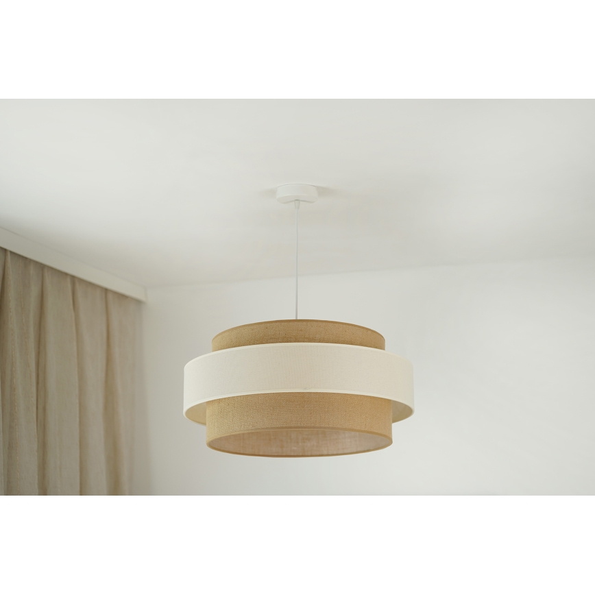 Brilagi - Függeszték SPACE LIGHT 1xE27/15W/230V, 50 cm átmérő, bézs/krém színű