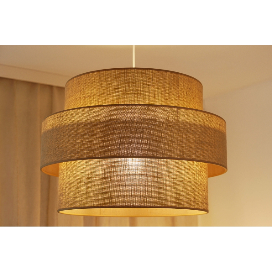 Brilagi - Függeszték SPACE YUTE kábelre 1xE27/15W/230V átm. 50 cm bézs/fehér