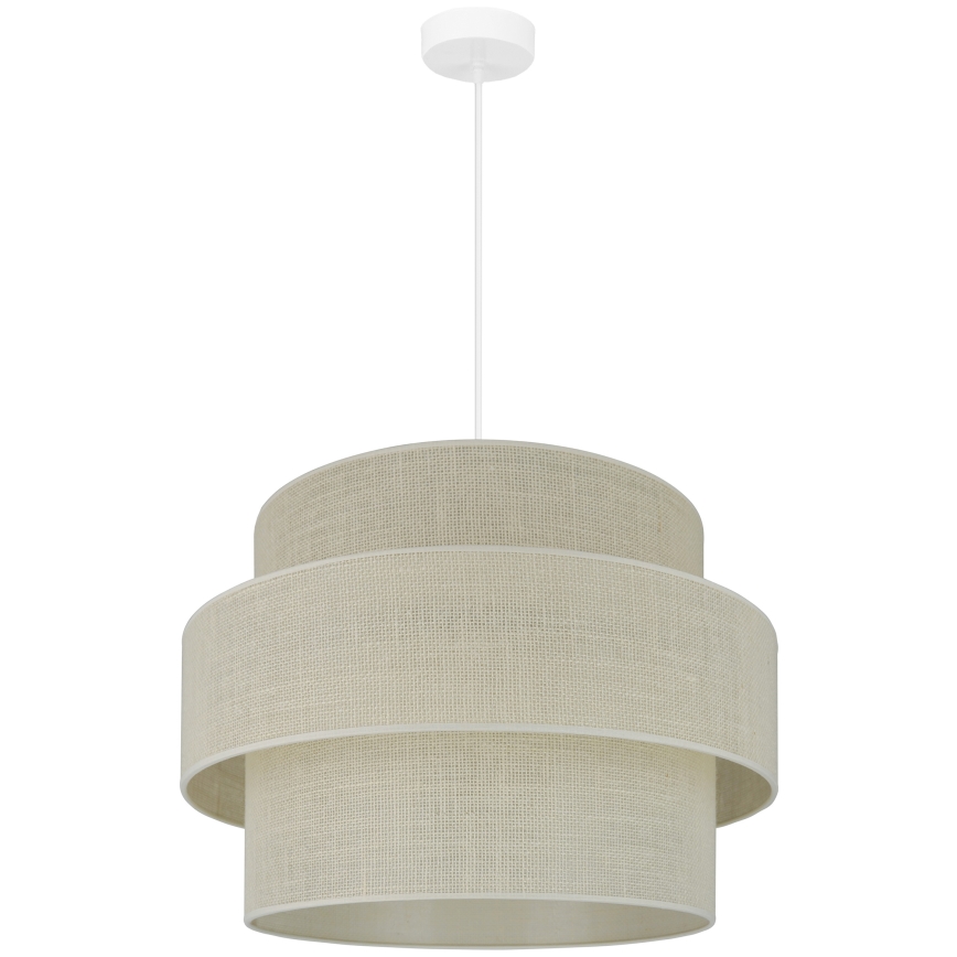 Brilagi - Függeszték SPACE YUTE 1xE27/15W/230V, 50 cm átmérő, krémszínű/fehér