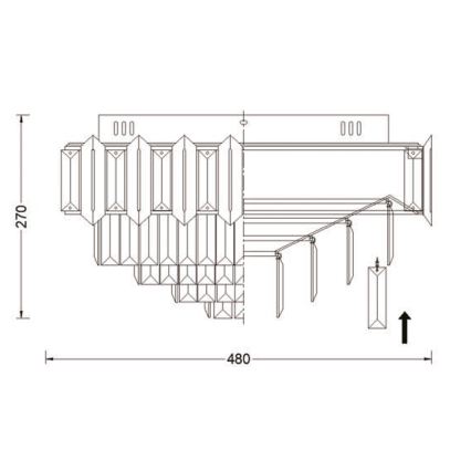 Brilagi - SPECTRA mennyezeti lámpa 5xE14/40W/230V, átm. 48 cm, fekete