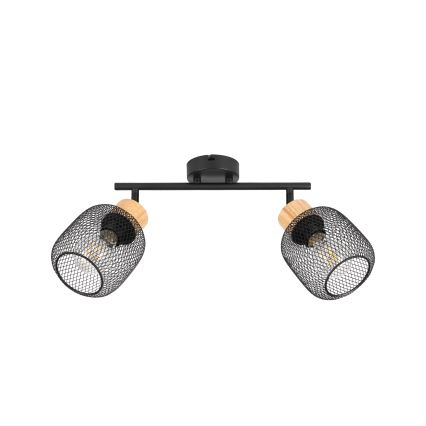 Brilagi - Spotlámpa BASKLITE 2xE27/15W/230V fa/fekete