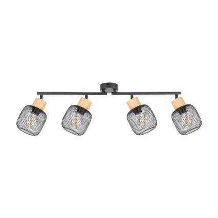 Brilagi - Spotlámpa BASKLITE 4xE27/15W/230V fa/fekete