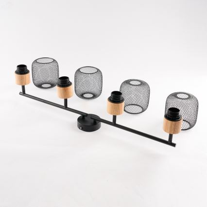 Brilagi - Spotlámpa BASKLITE 4xE27/15W/230V fa/fekete