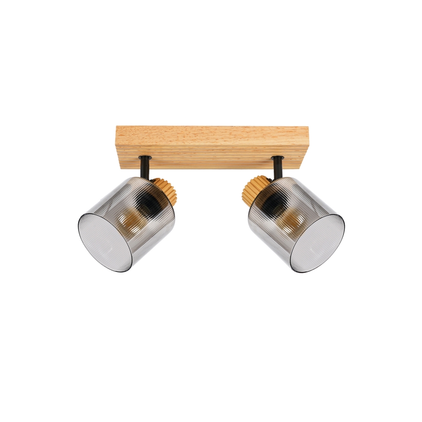 Brilagi - Spotlámpa HYGGE 2xE14/15W/230V fa/füstszínű