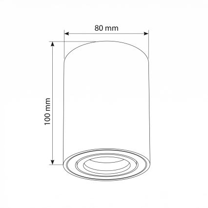 BRILAGI - Spotlámpa MIA 1xGU10/30W/230V 100x80 mm fekete