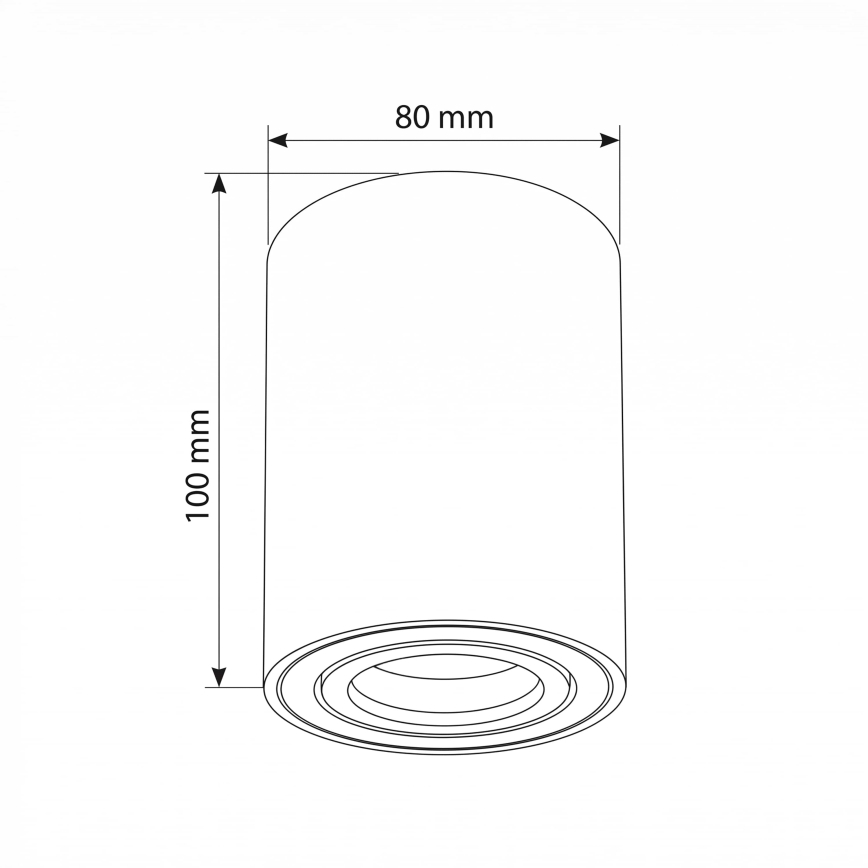 BRILAGI - Spotlámpa MIA 1xGU10/30W/230V 100x80 mm fekete