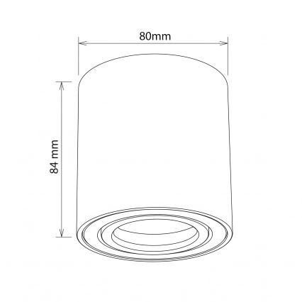 BRILAGI - Spotlámpa MIA 1xGU10/30W/230V 84x80 mm antracit