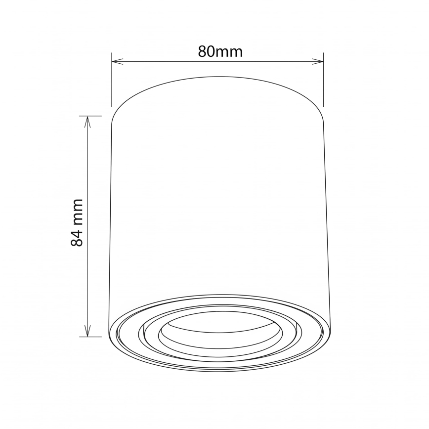 BRILAGI - Spotlámpa MIA 1xGU10/30W/230V 84x80 mm fekete
