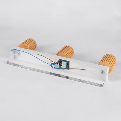 Brilagi - Spotlámpa MODERN WOOD 3xGU10/8W/230V fa/fehér