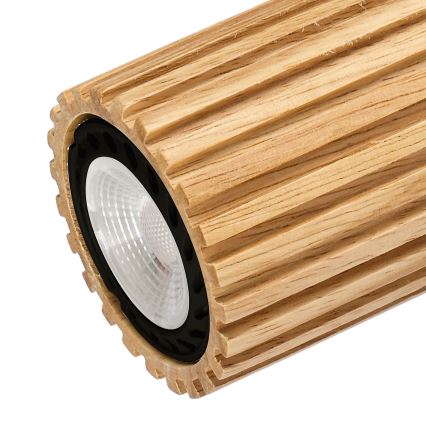 Brilagi - Spotlámpa MODERN WOOD 3xGU10/8W/230V gumifa/fekete