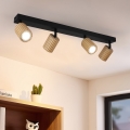 BRILAGI - Spotlámpa MODERN WOOD 4xGU10/8W/230V fa/fekete