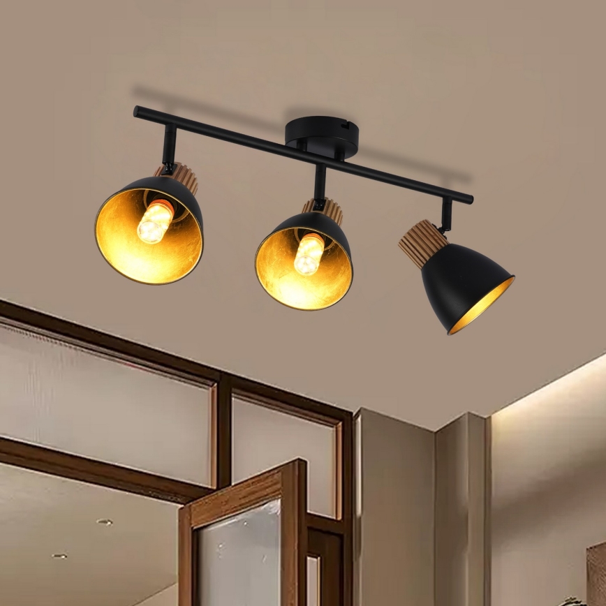 Brilagi - Spotlámpa ODENSE 3xE14/10W/230V kaucsukfa/fekete