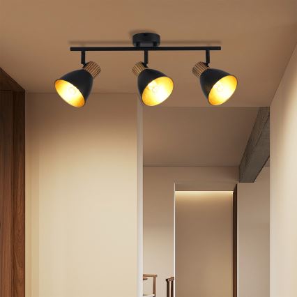 Brilagi - Spotlámpa ODENSE 3xE14/10W/230V kaucsukfa/fekete