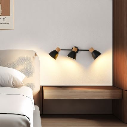 Brilagi - Spotlámpa ODENSE 3xE14/10W/230V kaucsukfa/fekete