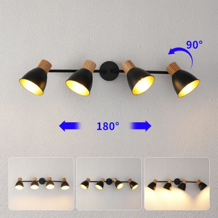 Brilagi - Spotlámpa ODENSE 4xE14/10W/230V fa/fekete