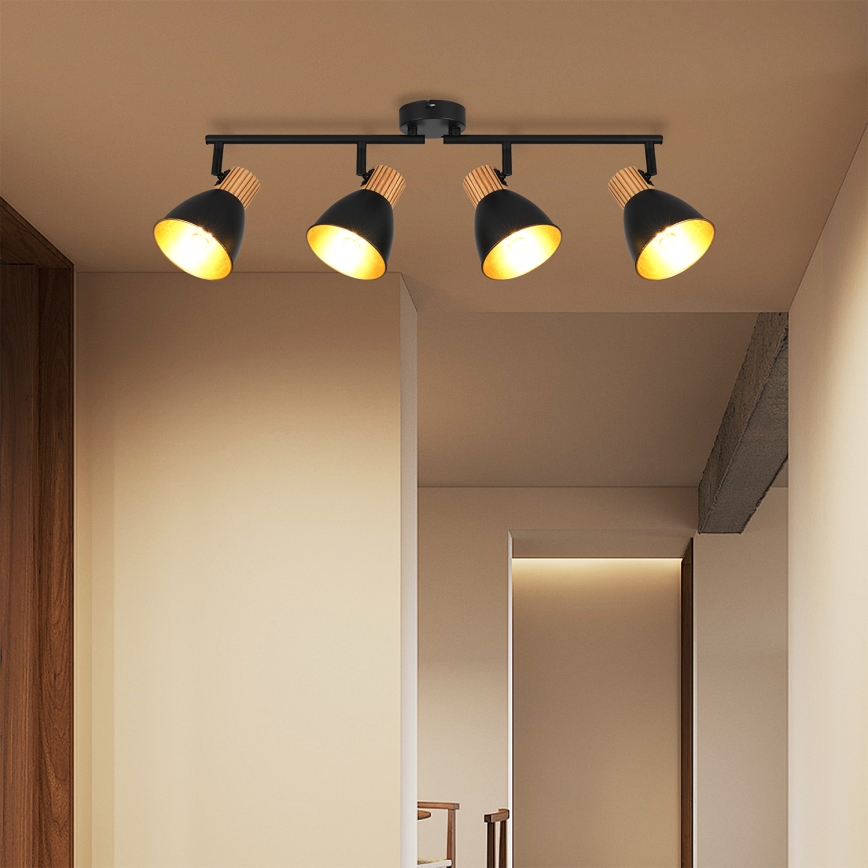 Brilagi - Spotlámpa ODENSE 4xE14/10W/230V fa/fekete