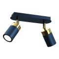 Brilagi - Spotlámpa POKER 2xGU10/25W/230V kék/arany