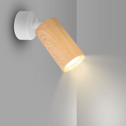 Brilagi - Spotlámpa SELE 1xGU10/30W/230V fehér/tölgy dekor