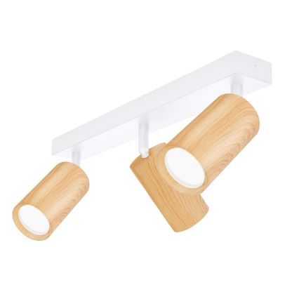 Brilagi - Spotlámpa SELE 3xGU10/30W/230V fehér/tölgy dekor