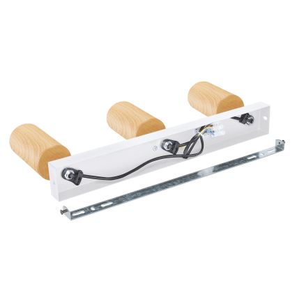 Brilagi - Spotlámpa SELE 3xGU10/30W/230V fehér/tölgy dekor