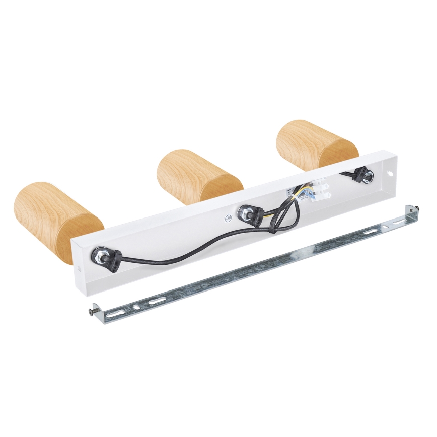 Brilagi - Spotlámpa SELE 3xGU10/30W/230V fehér/tölgy dekor