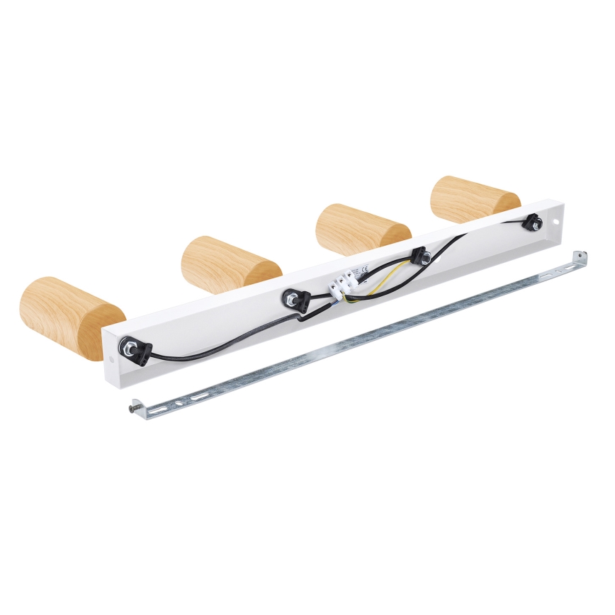 Brilagi - Spotlámpa SELE 4xGU10/30W/230V fehér/tölgy dekor