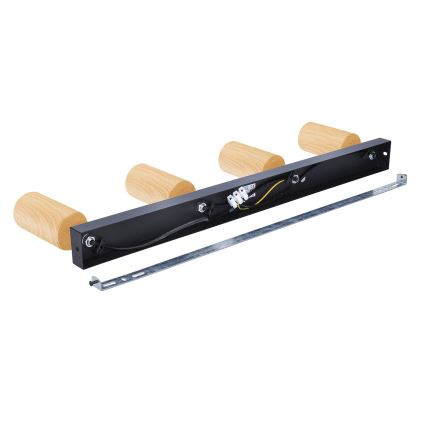 Brilagi - Spotlámpa SELE 4xGU10/30W/230V fekete/tölgy dekor