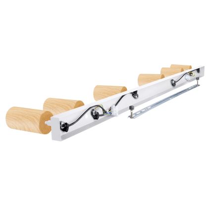 Brilagi - Spotlámpa SELE 6xGU10/30W/230V fehér/tölgy dekor