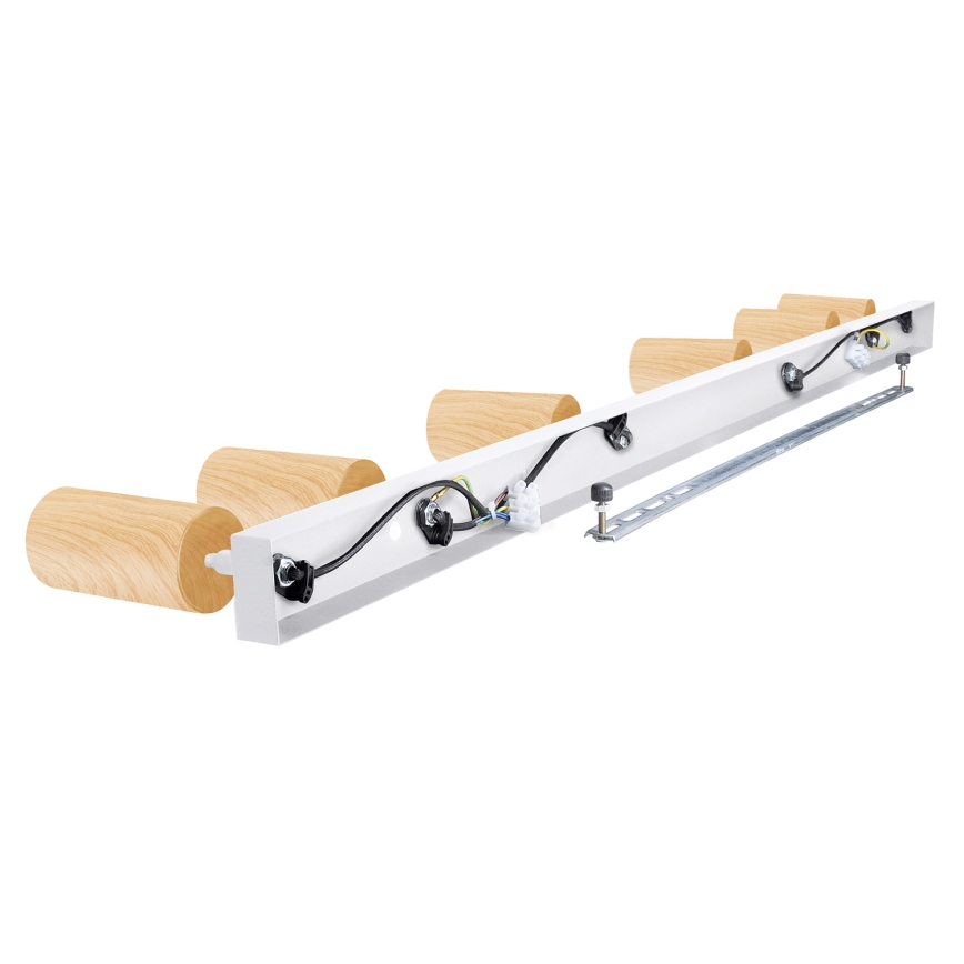 Brilagi - Spotlámpa SELE 6xGU10/30W/230V fehér/tölgy dekor
