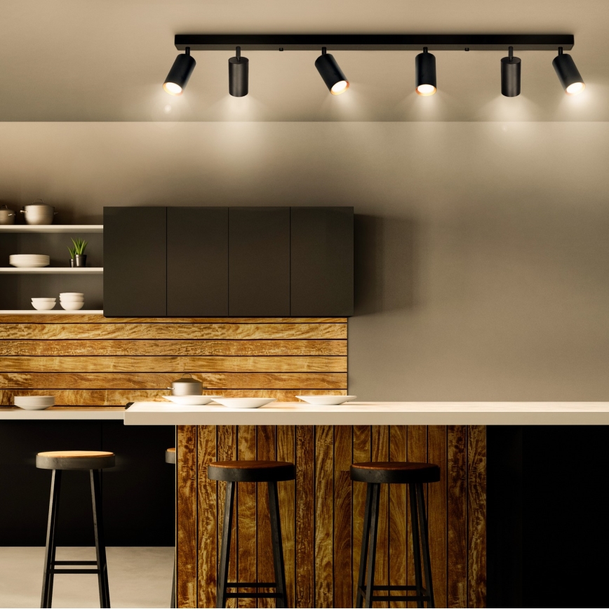 Brilagi - Spotlámpa SELE 6xGU10/30W/230V fekete/arany