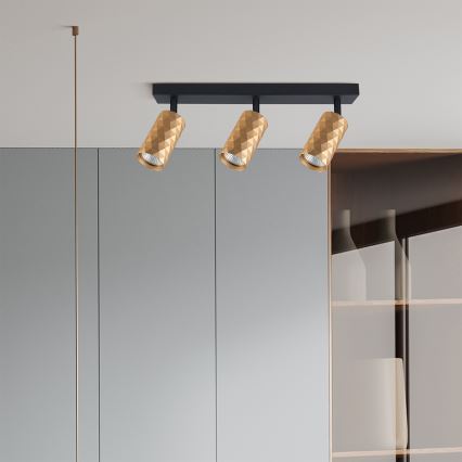 Brilagi - Spotlámpa SELE DIAMANT 3xGU10/30W/230V arany