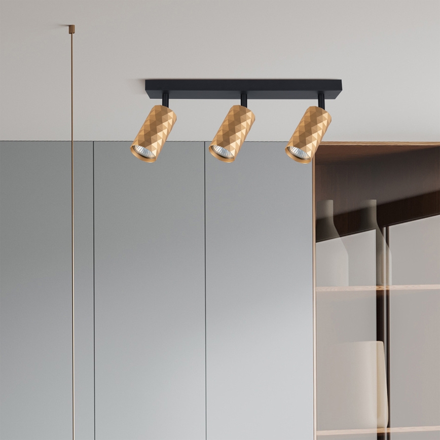 Brilagi - Spotlámpa SELE DIAMANT 3xGU10/30W/230V arany