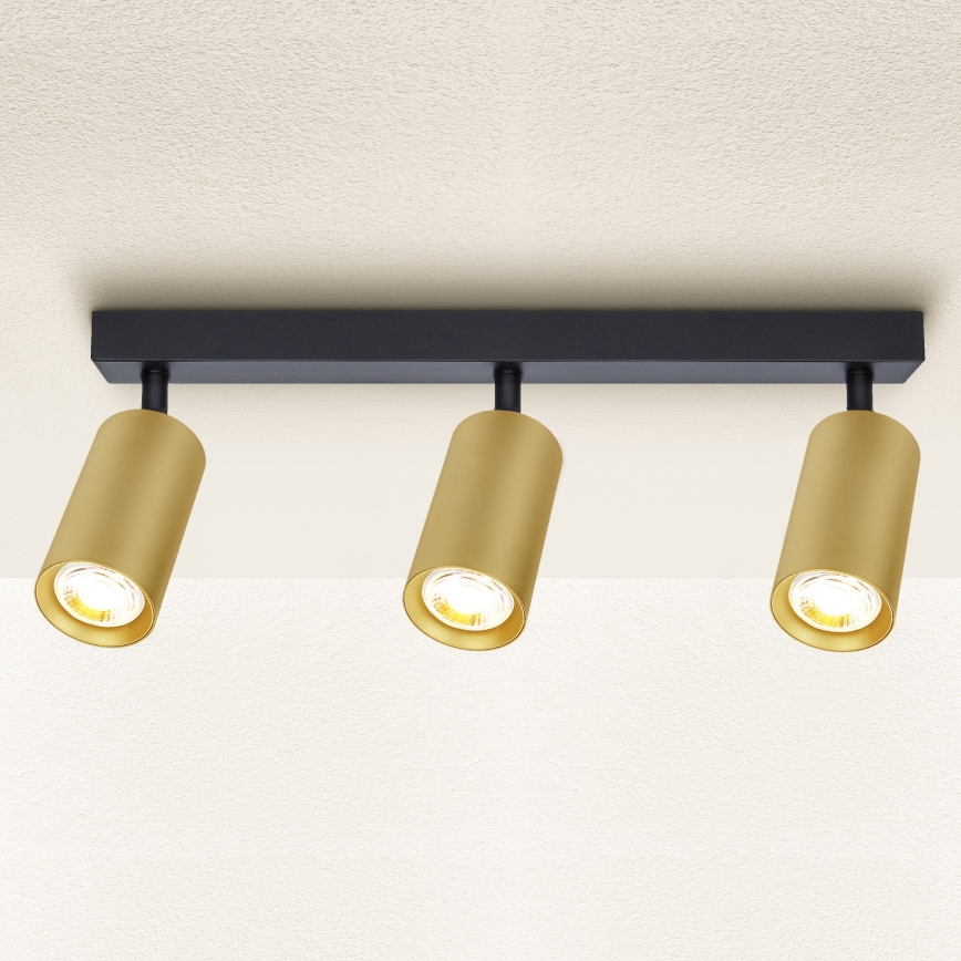 Brilagi - Spotlámpa SELE GOLDEN 3xGU10/30W/230V fekete/arany