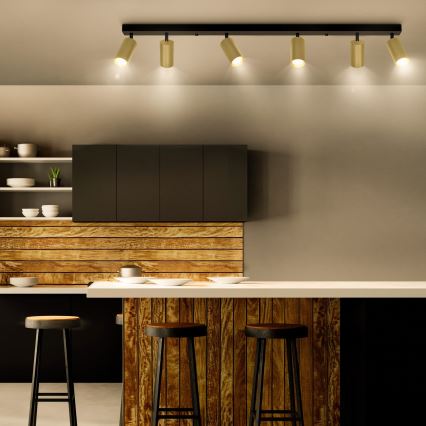 Brilagi - Spotlámpa SELE GOLDEN 6xGU10/30W/230V fekete/arany