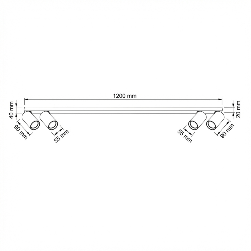 Brilagi - Spotlámpa SELE LONG 4xGU10/30W/230V fehér