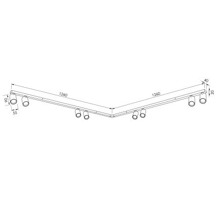 BRILAGI - Spotlámpa SELE LONG 8xGU10/30W/230V fehér