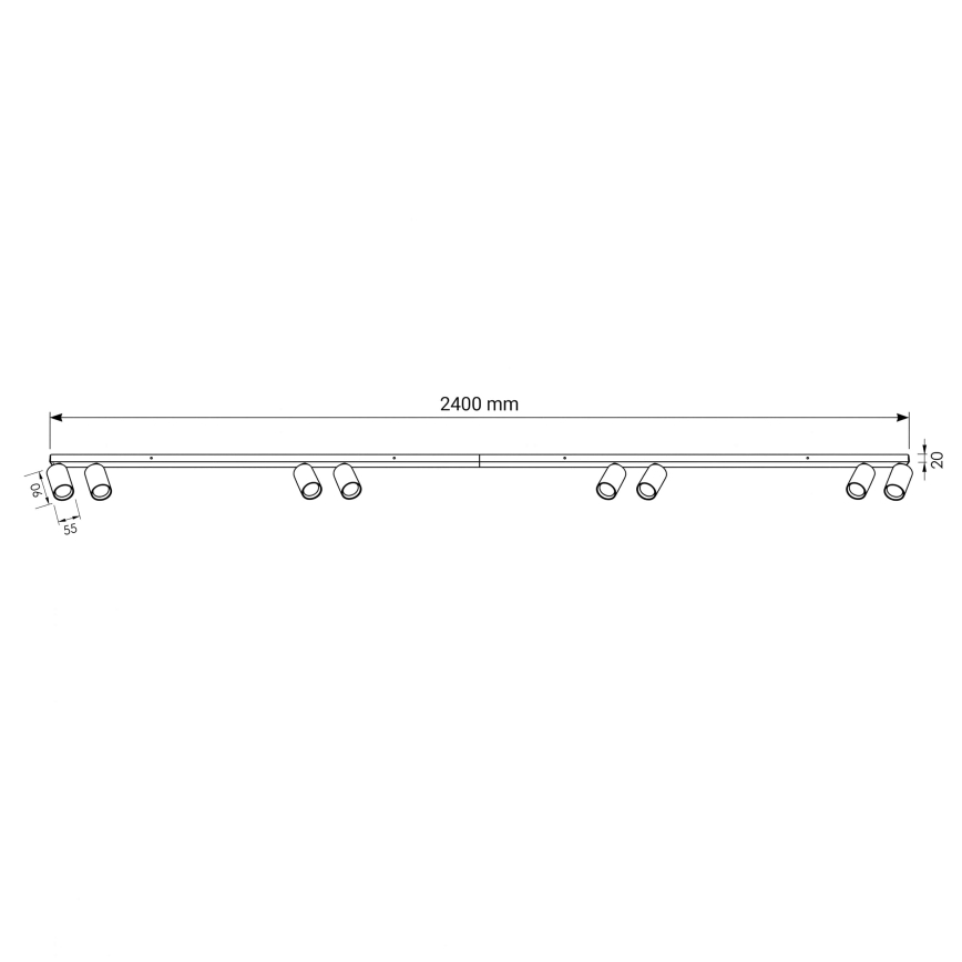 BRILAGI - Spotlámpa SELE LONG 8xGU10/30W/230V fehér