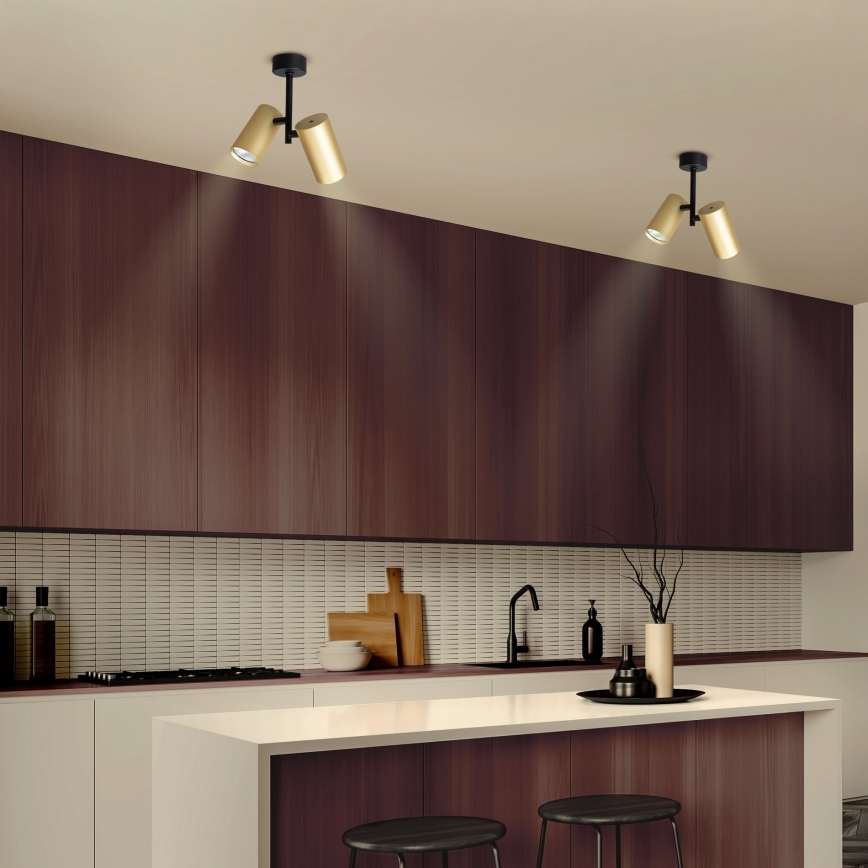 Brilagi - Spotlámpa SELE VERTICAL 2xGU10/30W/230V fekete/arany