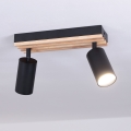 Brilagi - Spotlámpa SELE WOOD ACOUSTIC 2xGU10/30W/230V fekete/fa