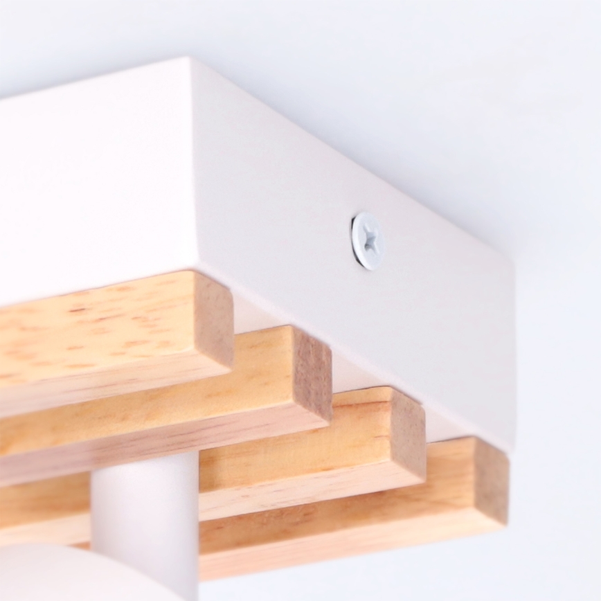Brilagi - Spotlámpa SELE WOOD ACOUSTIC 3xGU10/30W/230V fehér/fa