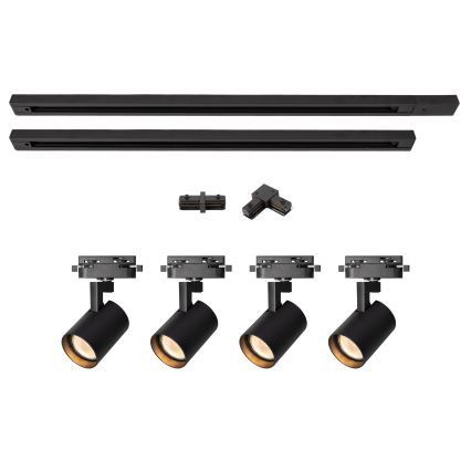 Brilagi - Spotlámpa sínrendszerhez HUSKY 4xGU10/10W/230V fekete