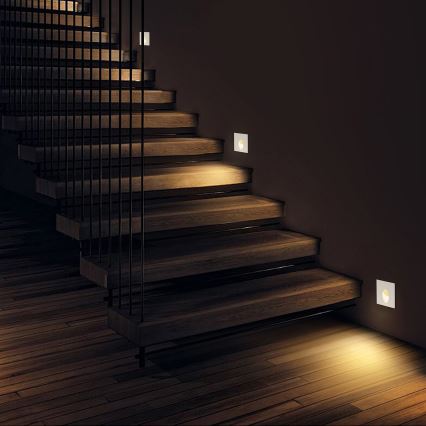 Brilagi - STAIRDOT LED kültéri süllyesztett világítótest, 2W/230V, fehér, IP65, szögletes