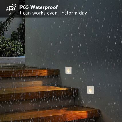 Brilagi - STAIRDOT LED kültéri süllyesztett világítótest, 2W/230V, fehér, IP65, szögletes