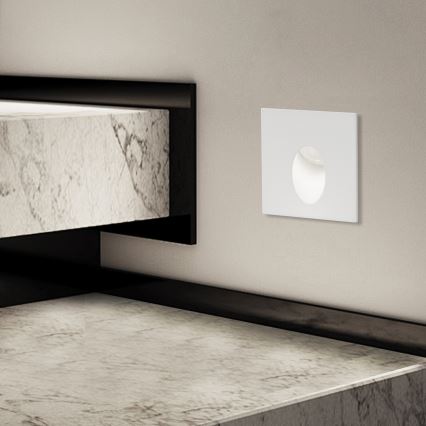 Brilagi - STAIRDOT LED kültéri süllyesztett világítótest, 2W/230V, fehér, IP65, szögletes