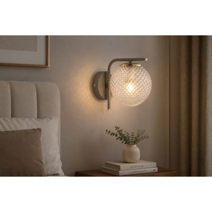 Brilagi - STELLA fali lámpa 1xE27/60W/230V bézs/arany