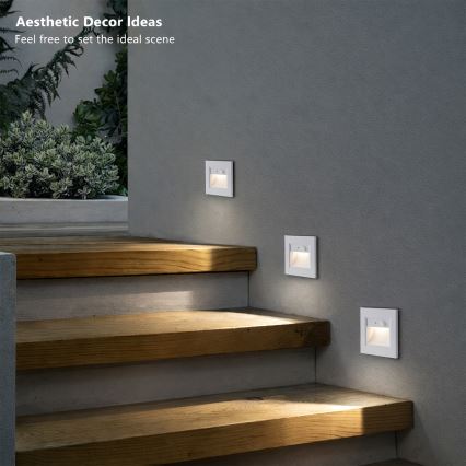 Brilagi - LED lépcsővilágító érzékelővel STEP LIGHT LED/1,5W/230V IP44 fehér
