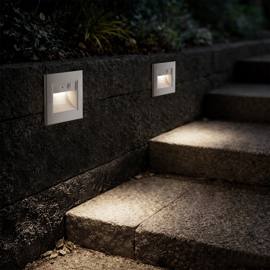 Brilagi - LED lépcsővilágító érzékelővel STEP LIGHT LED/1,5W/230V IP44 fehér